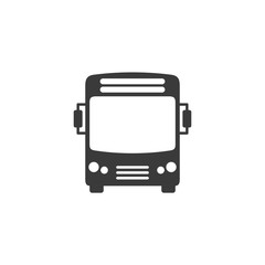 Aufkleber - Bus icon vector. Bus solid logo illustration on white background. Bus symbol pictogram isolated