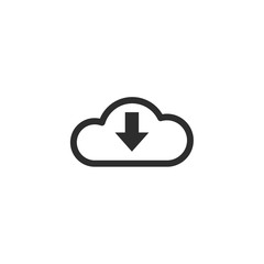 Poster - download icon for creating button. bar and web app icons. download now symbol