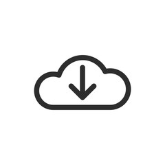 Fototapete - download icon for creating button. bar and web app icons. download now symbol