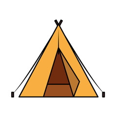 Wall Mural - tent camping accessory isolated icon