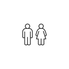 Poster - gender black icon vector on white background editable. Male and Female gender symbol monochrome. Man Woman sign. 
