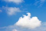 Fototapeta Niebo - blue sky background and white clouds soft focus