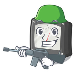 Poster - Army ampere meter isolated in the mascot