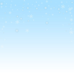 Sparse glowing snow Christmas background. Subtle f