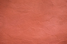 Red Wall Of Plaster.
