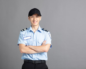 Portrait Of Asian Male Security Guard