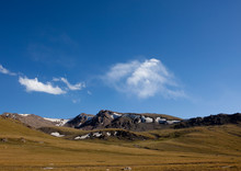 Mountains In Song Kol Lake Area, Kyrgyzstan