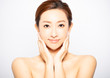© Tom Wang - closeup young woman face with makeup and clean skin