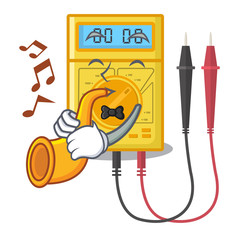 Sticker - With trumpet digital multimeter toys in cartoon shape