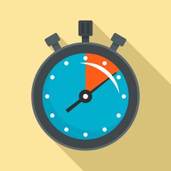 Canvas Print - Stopwatch icon. Flat illustration of stopwatch vector icon for web design