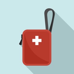 Poster - Bike first aid kit icon. Flat illustration of bike first aid kit vector icon for web design