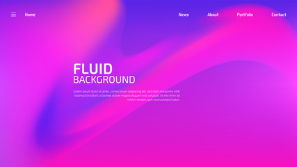 Wall Mural - trendy summer fluid gradient background, colorful abstract liquid 3d shapes. futuristic design wallp