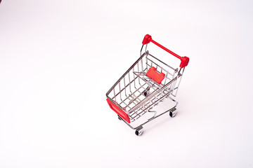 shopping cart isolated on white