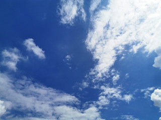 blue sky and clear white cloud nature background