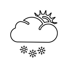 Wall Mural - sun snow icon. element of whether for mobile concept and web apps icon. outline, thin line icon for 