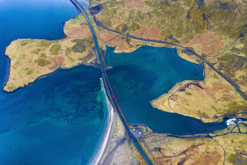 Wall Mural - Aerial view of Snaefellsnes penisula near Kirkjufell mountain, Iceland