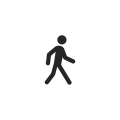 Fototapete - walk icon vector on white background. run symbol logo design inspiration