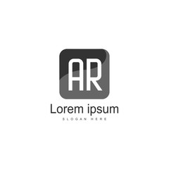 AR Letter Logo Design. Creative Modern AR Letters Icon Illustration