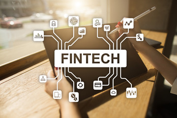 FINTECH FInancial technology internet and business concept.