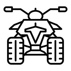 Wall Mural - Back of quad bike icon. Outline back of quad bike vector icon for web design isolated on white background