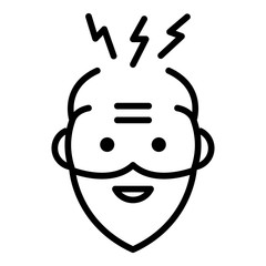Sticker - Senior man disease icon. Outline senior man disease vector icon for web design isolated on white background