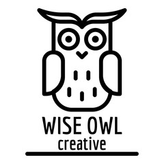 Canvas Print - Wise owl icon. Outline wise owl vector icon for web design isolated on white background