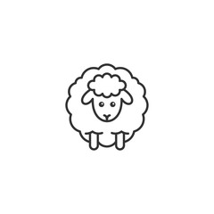 Wall Mural - sheep wool concept vector logo design