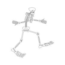 Yeti Skeleton. Large Foot Bone. Bigfoot Skull And Bones. Abominable Snowman. Sasquatch