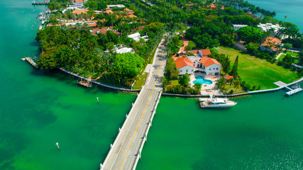 Wall Mural - Aerial view of Star Island in Miami Beach. Florida. USA 