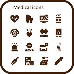 Sticker - medical icon set