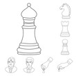 © pandavector - Vector design of piece and strategy symbol. Set of piece and play stock symbol for web.