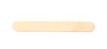 Empty Wooden Ice Cream Stick On White Background, Top View