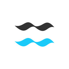Poster - wave logo design illustration. wave icon vector. wave sign symbol on white background. wave icon for web and app. 