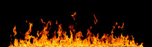 Fire Flames On Black Background