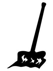 silhouette of mop