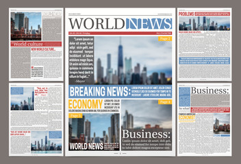 Wall Mural - daily newspaper template