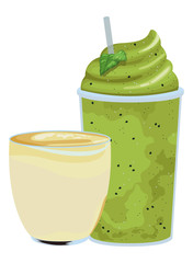 Canvas Print - fruit tropical smoothie drink cartoon