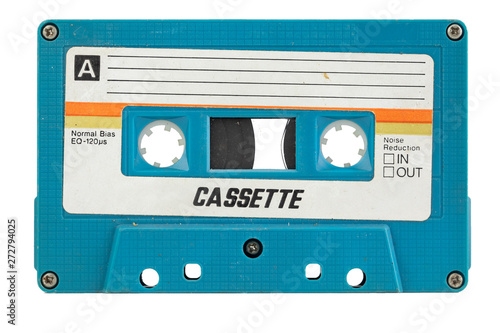 Fotomural Old cassette for tape recorder. a symbol of 80s, 90s period