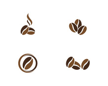 Vector Coffee Beans Template Vector Icon Illustration