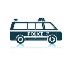 Sticker - Police Van Icon