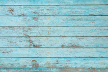 Texture Wooden Background With Old Cracked Blue Paint