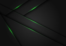 Abstract Green Light Dark Grey Metallic Overlap Design Modern Futuristic Technology Background Vector Illustration.