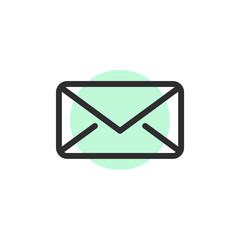 Aufkleber - email icon. envelope icons in modern design style for web site and mobile app vector illustration. e