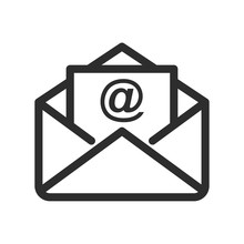 Email Icon. Envelope Icons In Modern Design Style For Web Site And Mobile App Vector Illustration. Email Logo Design Inspiration