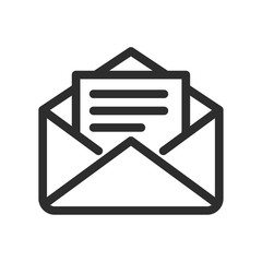 Aufkleber - Email Icon. envelope icons in modern design style for web site and mobile app Vector Illustration. email logo design inspiration
