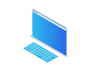 Wall Mural - computer isometric creative illustration vector of graphic , computer isometric illustration vector 