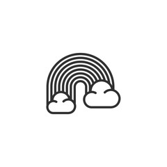 Aufkleber - rainbow icon flat vector illustration