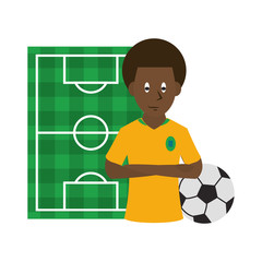 Poster - Soccer player sport game cartoon