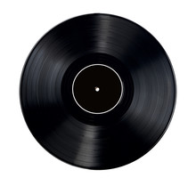 Vinyl Disc With Black Central Label