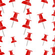 © ganolmc - Seamless Pattern Colored Office Push Pins. Vector Illustration